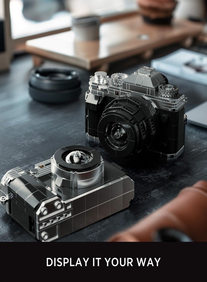 Nifeliz Cameras Building Set for Adults, 2 Collectible Camera Models to Build and Display, Creative Gift for Photographers (816PCS, NF10277A) - Image 5